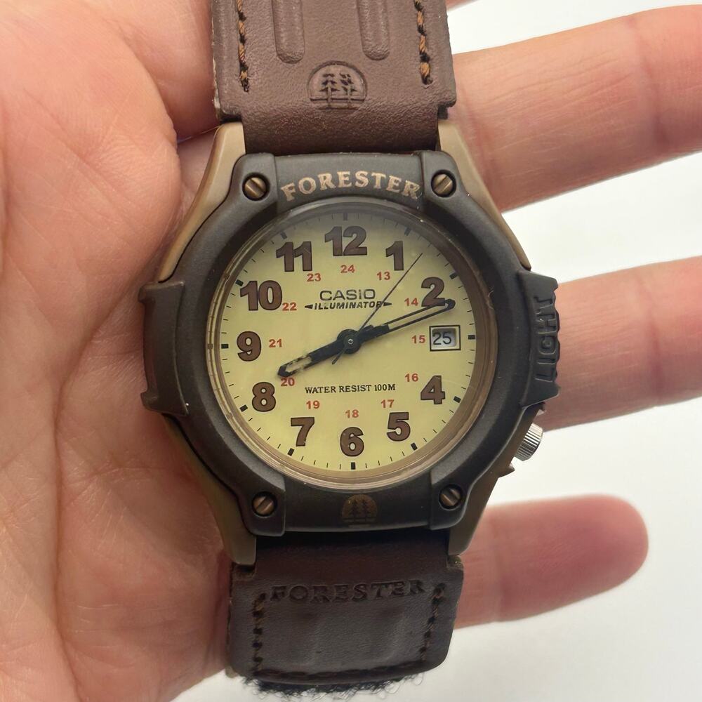 Casio Forester FT-500 Brown Resin Case St. Steel Watch Working New Battery - Picture 7 of 8